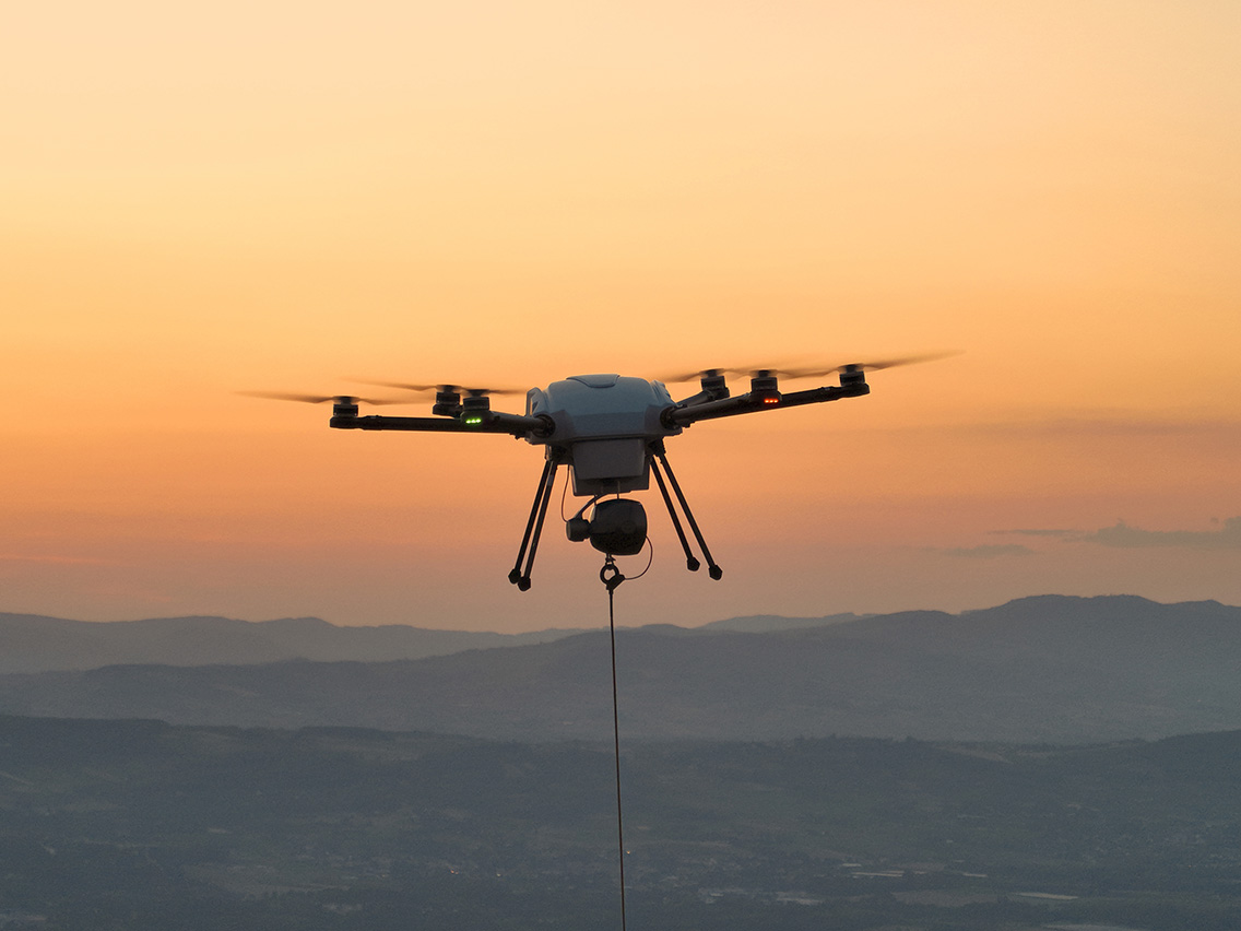 Tethered uav shops systems